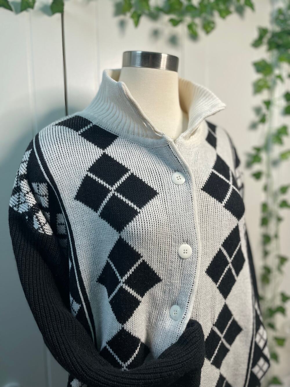 Mens Vintage Partners by Mervyns Button Up Sweater SZ 20W